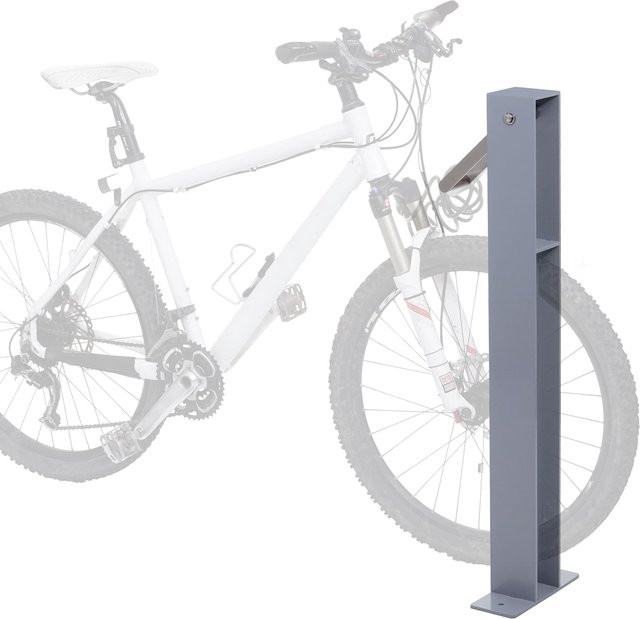 Fahrradbügel MCW-G20 Anlehnbügel aus verzinktem Stahl pulverbeschichtet grau, H x B x T: 96 x 24 x 10 cm - Bild 1