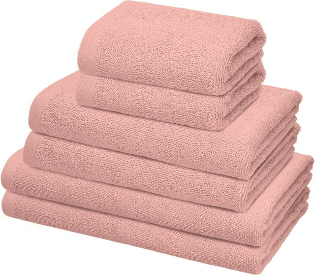 LIVARNO Frottier-Set aus Baumwolle, 6-teilig, Pink - Bild 1