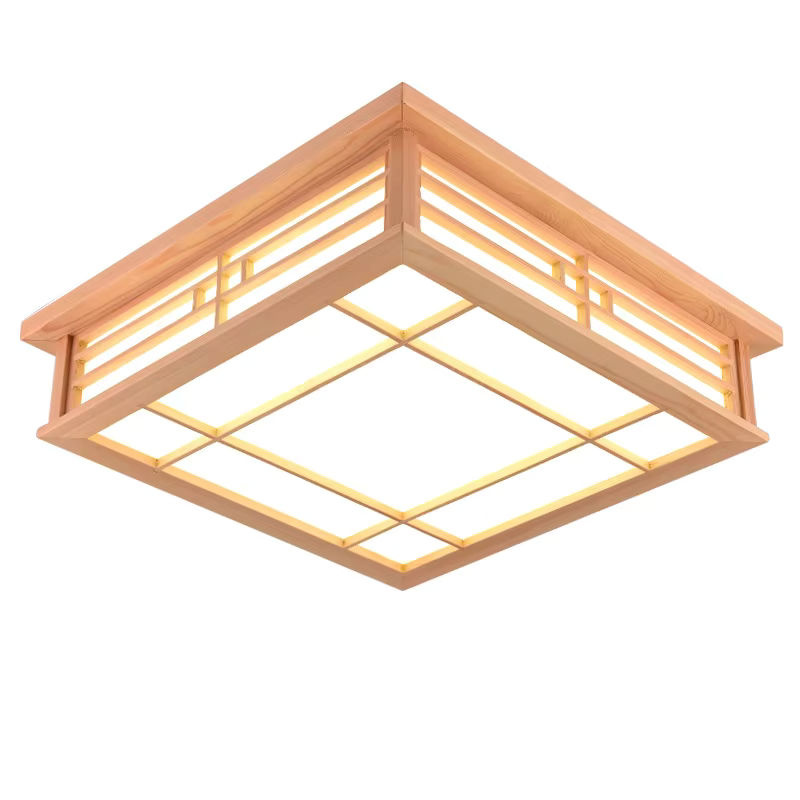 Lava Ball LED Deckenleuchte aus Holz im chinesischen und japanischen Stil für Wohnzimmer und Esszimmer - Bild 3