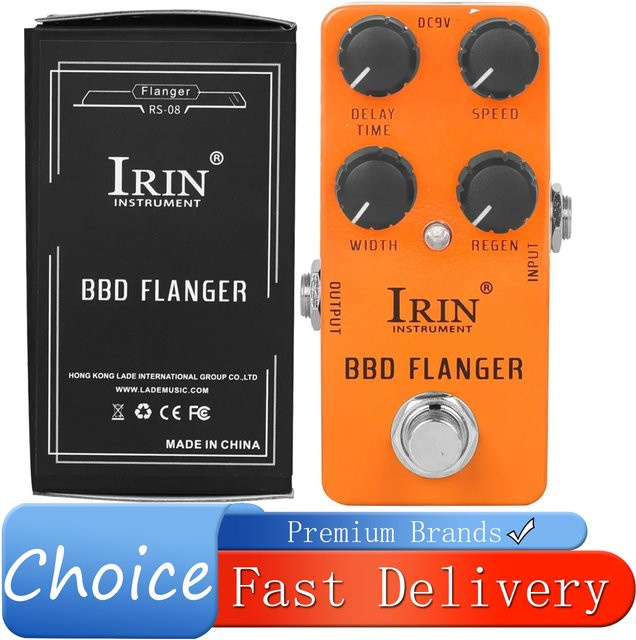 IRIN BBD Flanger E-Gitarren-Effektpedal RS-08 in Orange mit True Bypass - Bild 1