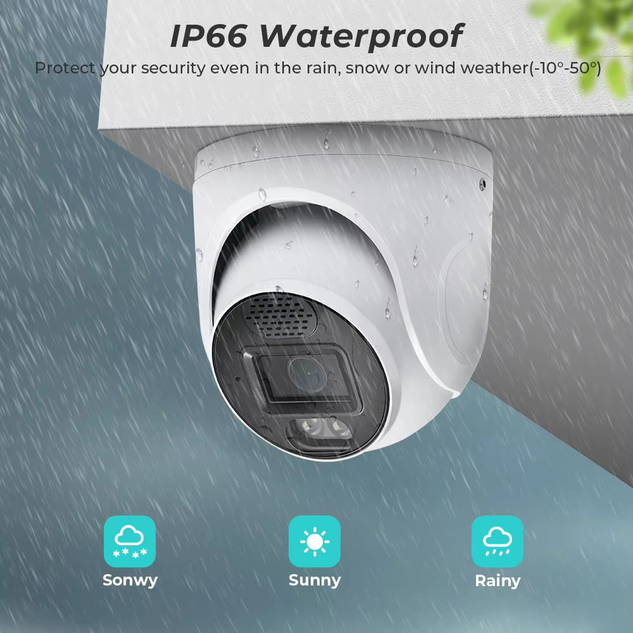XMEYE 4K 8MP IP Kamera mit PoE, H.265, Onvif, 2,8mm Weitwinkel und Nachtsicht in Weiß - Bild 5