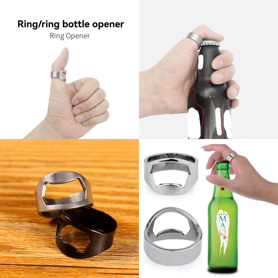 Dawnour Flaschenöffner Ring, Edelstahl, Unisex - Bild 5