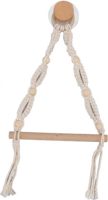 Handgefertigter Seil Handtuchhalter im Vintage-Stil für Badezimmer und Küche von KONNWEI in Weiß - Bild 1