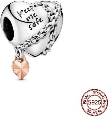 Allbestart Charm, 925 Silber, Gold, Perle, Zirkonia, Damen - Bild 1