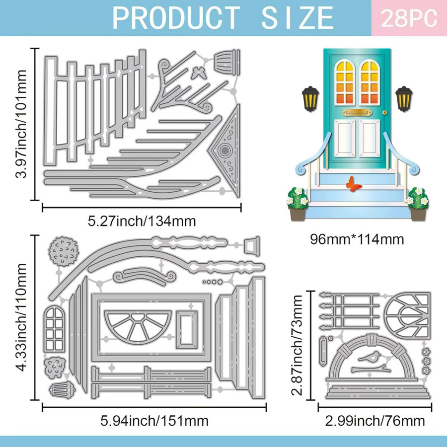 Metall Treppen-Stanzform für DIY Scrapbooking und Kartenherstellung - Bild 1