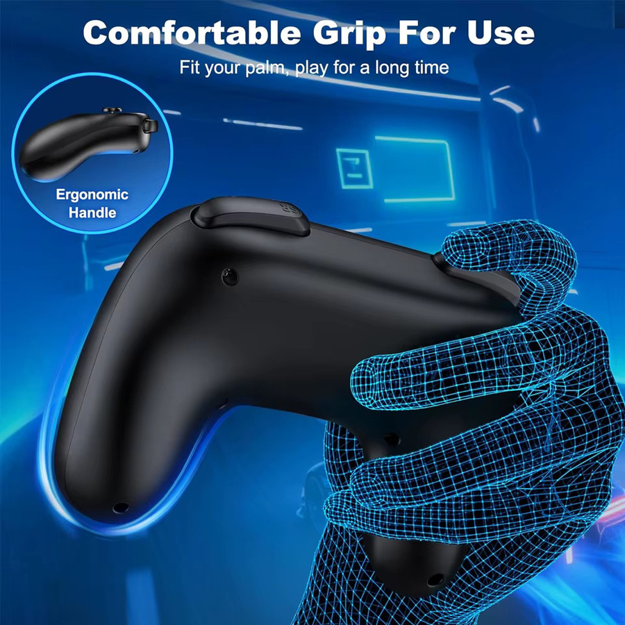 2er-Set Komfort-Griffe für Nintendo Switch 2 Controller Halterung Links und Rechts in Schwarz - Bild 1