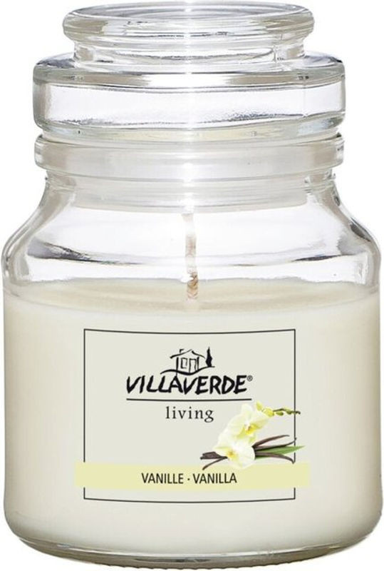 Duftkerze Vanille von Villa Verde im Glas, Farbe: Creme/Beige, Höhe: 7,8 cm, Durchmesser: 7 cm - Bild 1