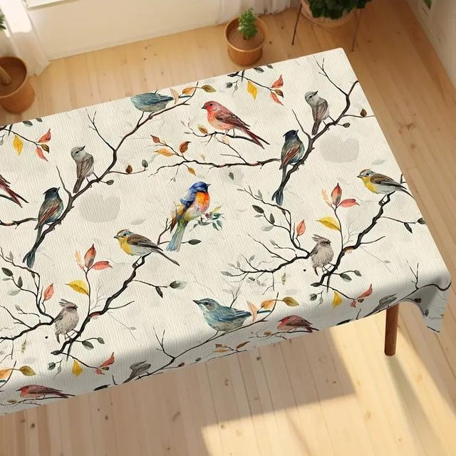 JINGYUE Pet Rechteckige Tischdecke mit Sonnenblumen-Blumenmuster in Gelb und Weiß, B/B: 100 x 160 cm - Bild 1