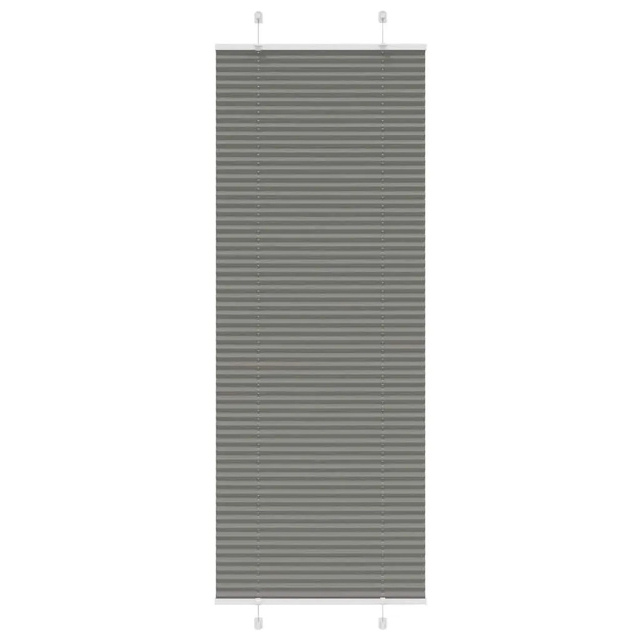 vidaXL Plissee Anthrazit semi-transparent aus Polyester B: 80 cm, H: 200 cm - Bild 2
