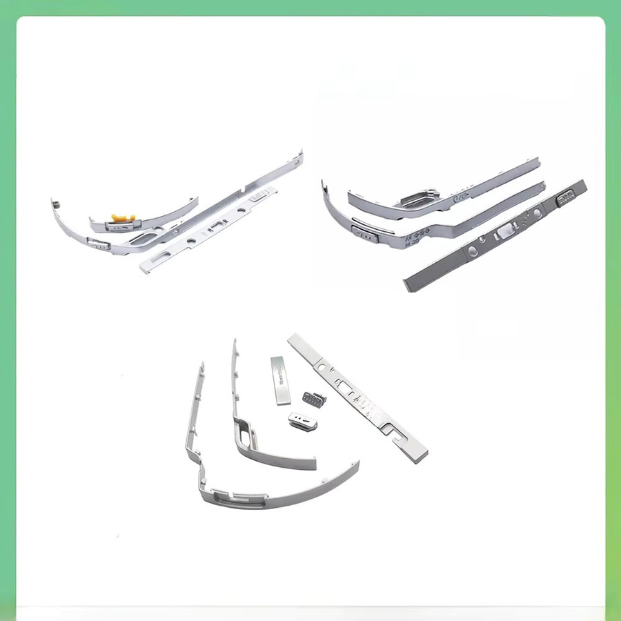Kunststoff-Tastenrahmen für PlayStation PSP 1000 2000 3000 mit silbernem Rand und dekorativem Streifen, Gehäuseschale inklusive Ein/Aus-Netzschalter und Gamepad-Kantenschalter - Bild 1