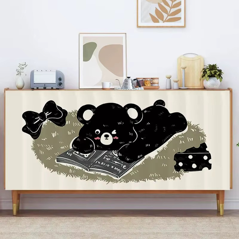 VIKAMA Sichtschutzvorhang für Kinder mit Tomato Cat Motiv, blickdicht, Mehrfarbig, Breite: 100 cm, Höhe: 70 cm - Bild 1