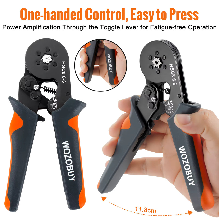 Multifunktionale Abisolierzange von WOZOBUY zum Kabelschneiden und Crimpen, hochpräzises automatisches Handwerkzeug und Crimpzange - Bild 3
