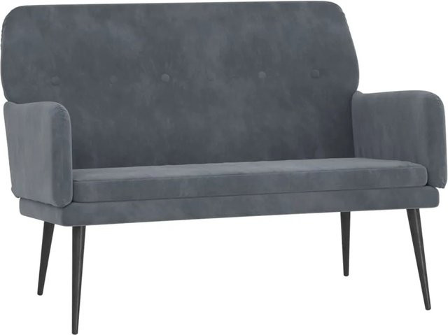 vidaXL Sitzbank aus Samt in Dunkelgrau B/T/H: 108 x 79 x 79 cm - Bild 1