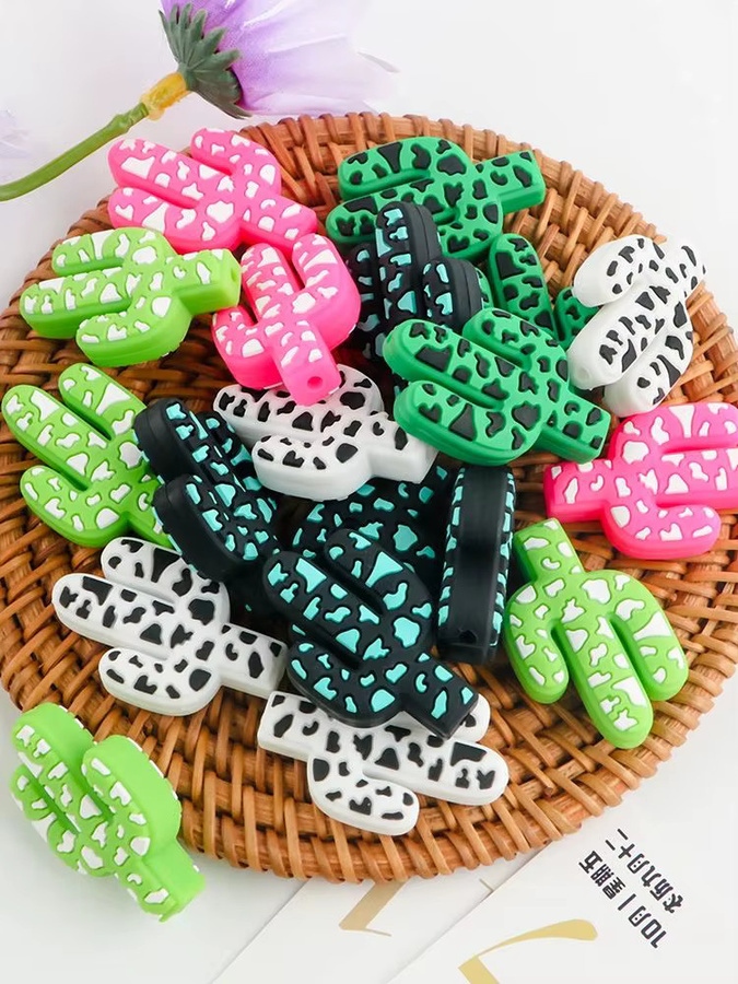 sunrony Fokusperlen Silikon, Leoparden-Kaktus, Bunt, Unisex - Bild 3
