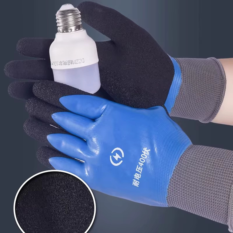 HUXUAN Anti-Strom-Isolierhandschuhe aus Gummi, rutschfeste isolierte Sicherheitsschutzhandschuhe für Elektriker - Bild 3