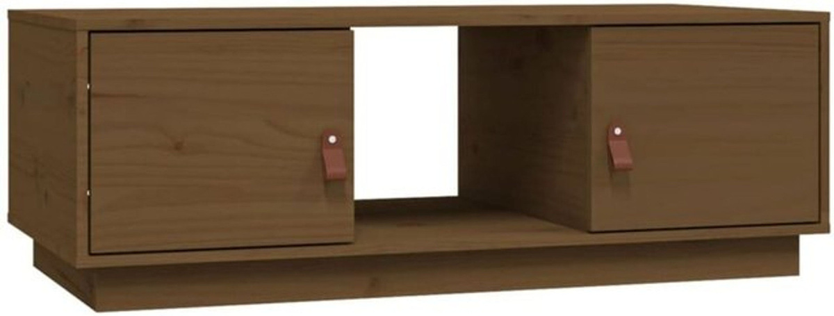 Vidaxl Couchtisch aus Massivholz Kiefer in Braun, Rechteckig, B/T/H: 100 x 50 x 35 cm - Bild 1