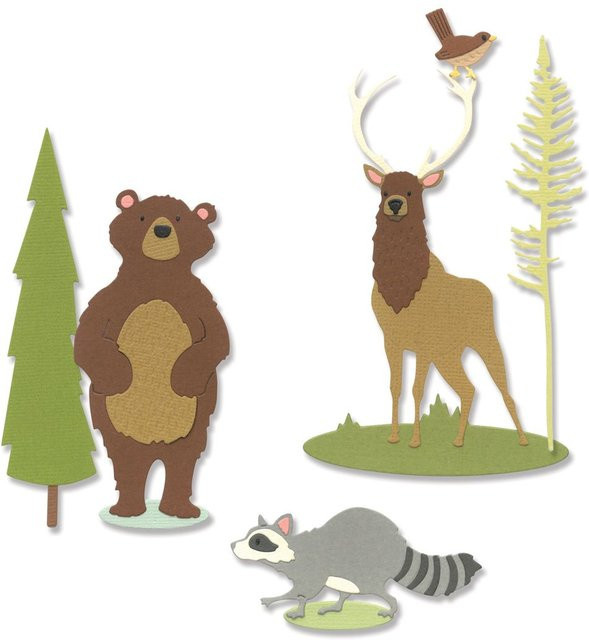 Sizzix Thinlits Stanzschablone Forest Animals #2 - Bild 1