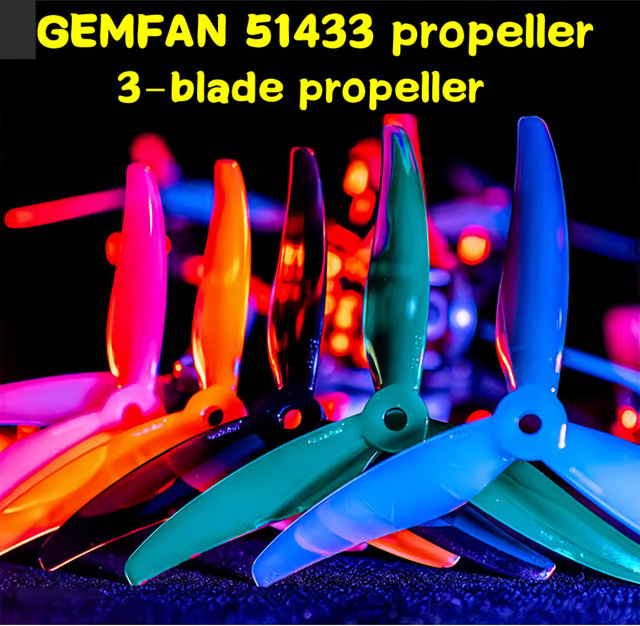 GEMFAN Dreiblatt-Hochgeschwindigkeitspropeller-Modellflugzeug, FPV-Crossover-Flugzeug - Bild 1