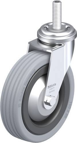 Blickle Lenkrolle LRA-VPA 100G-FA-GS10 in Grau und Schwarz mit 100 mm Rad-Durchmesser und einer Tragfähigkeit von 70 kg - Bild 1