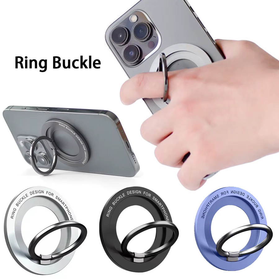 WSSHE Magnetischer Ringhalter für MagSafe Zubehör, Einstellbare Fingerhalterung für iPhone, Schwarz - Bild 2