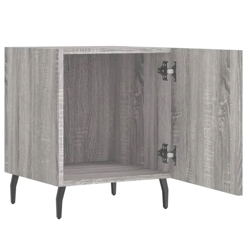 Vidaxl Set 2 Nachttische Modern in Grau, B/T/H: 40 x 40 x 50 cm - Bild 3