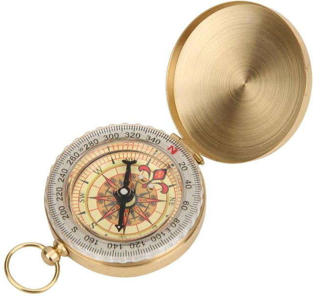 Igeteck Taschenuhr Kompass, Kupfer, beige, Unisex - Bild 1