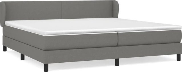vidaXL Boxspringbett mit Matratze Hybrid Dunkelgrau B/T: 200 x 200 cm, Höhe: 203 cm - Bild 1