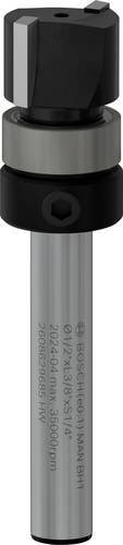 Bosch Bündigfräser mit obenliegendem Führungskugellager in Silber, Durchmesser: 1/2 Zoll, Länge: 3/8 Zoll, Schaft: 1/4 Zoll - Bild 1
