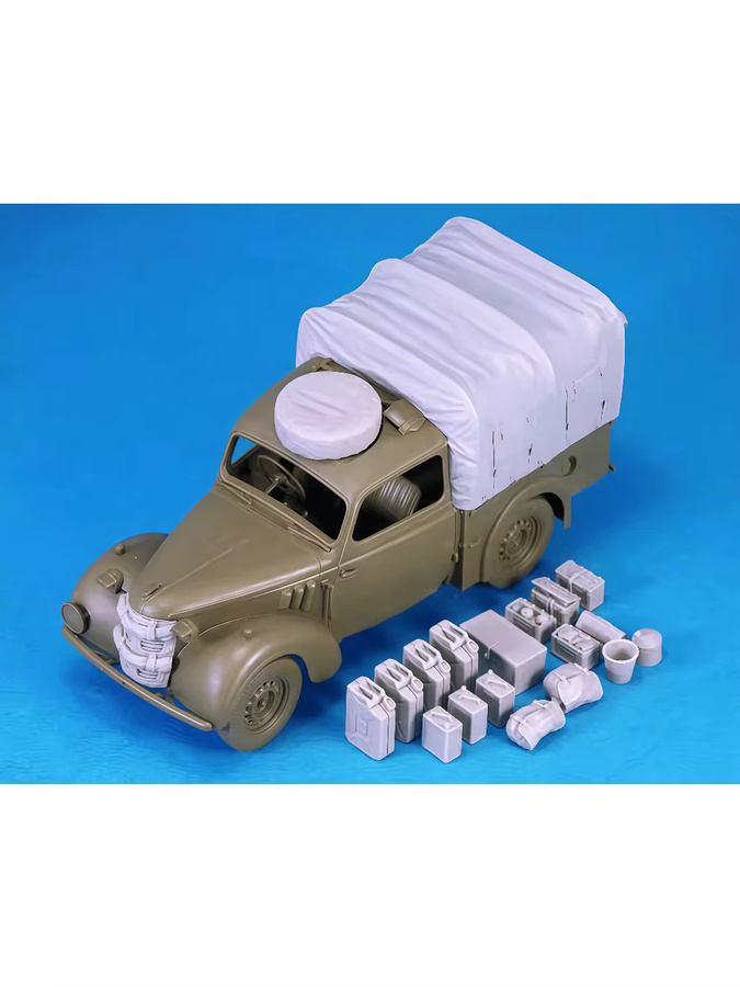 EVANOVM Upgrade- und Renovierungsteile für leichte Lkw, 1/35 Gussharz-Modellbausatz, unbemalt - Bild 3