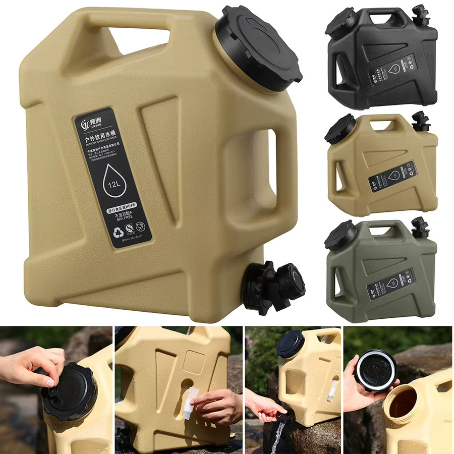 APWIKOGER Camping-Wassereimer mit Wasserhahn, tragbarer Outdoor-Wasserbehälter, 12 l - Bild 2