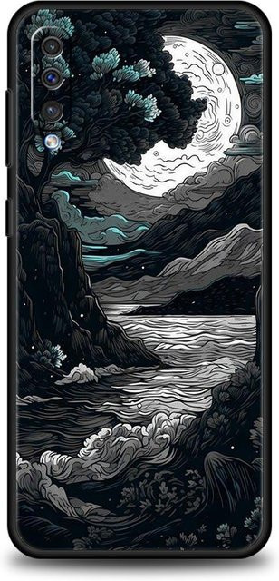 Landschaftskunst Handyhülle für Samsung Galaxy A-Serie in Schwarz und Multicolour - Bild 1