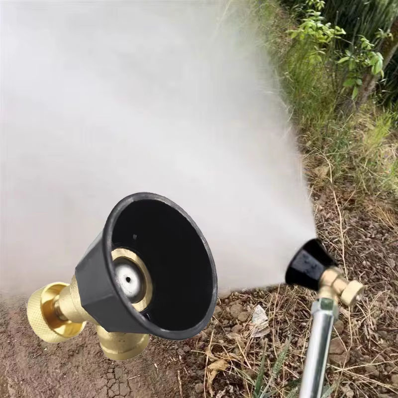 HUXUAN Hochdruck-Luft-Vortex-Sprühdüse in Schwarz, verstellbare Wasserauslassdüse für Gartenarbeit und Bewässerung - Bild 2