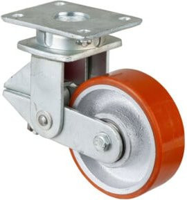 BS Gefederte Schwerlastrolle T120.C10.150 mit Schraubbefestigung in Orange - Bild 1