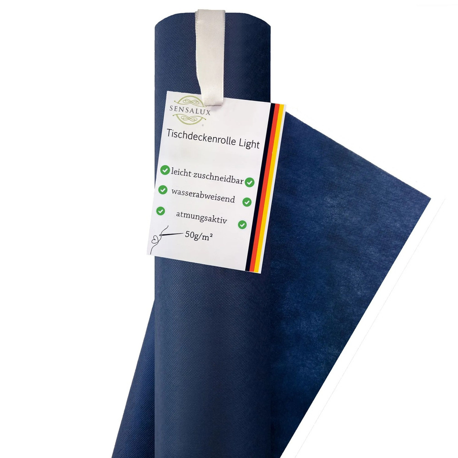 Sensalux Tischdeckenrolle Light Blau, wasser- und fleckenabweisendes Vlies aus Polypropylen, Breite: 110 cm, Länge: 25 m - Bild 2