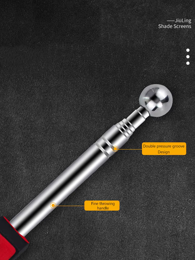 APWIKOGER Hohlraum-Prüfhammer zur Wand- und Flieseninspektion, Silber, Länge: 115-130 cm - Bild 3
