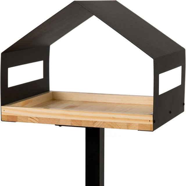 WONDERMAKE Design Vogelhaus zum Aufhängen aus Holz und Metall in Schwarz und Transparent - Bild 1