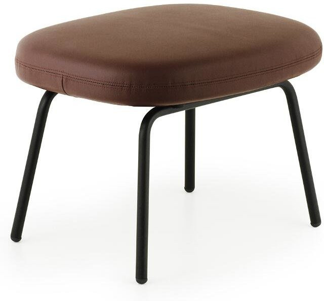 Normann Copenhagen Era Hocker aus Leder mit braunem Stahlgestell - Bild 1