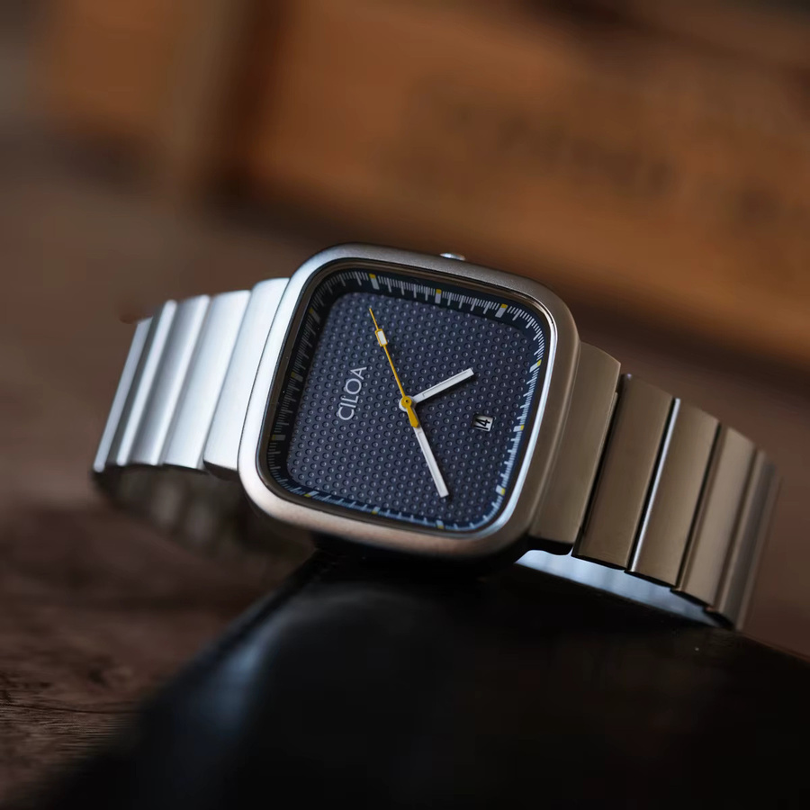 CILOA Herrenuhr, Edelstahl, eckig, Silber, Analoguhr - Bild 2