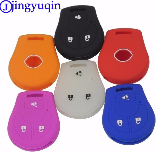 Jingyuqin Silikon Schlüsselhülle mit Fernbedienung für Nissan March, Tiida, Altima, Armada, Cube, Juke, Maxima, Pathfinder, Rogue und Sentra Versa - Bild 1