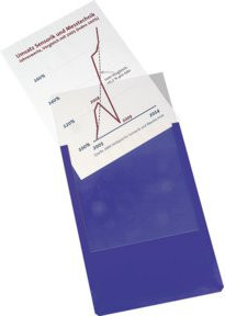 Eichner Magnet-Sichttasche aus Hart-PVC DIN A4 hoch, blau und transparent - Bild 1