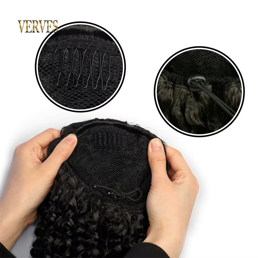 Verves Haarverlängerung Clip-in, lockiges Haar, Unisex - Bild 3