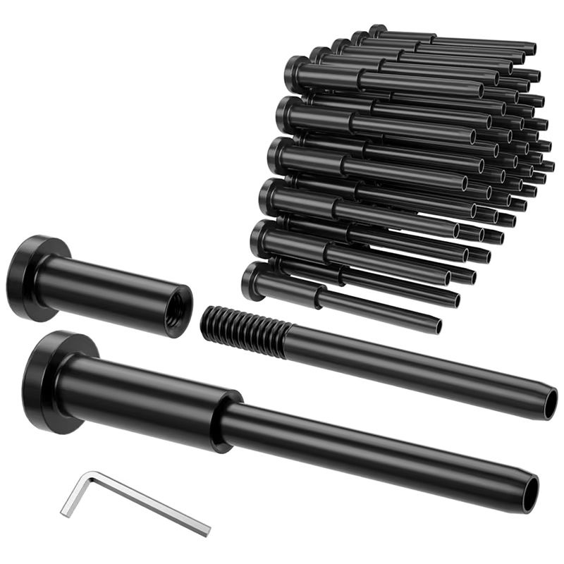 BAAJ Invisible Receiver Swage Stud Ends Kabelgeländer-Kit aus T316 Edelstahl in Schwarz, 40er-Pack für 2 x 2 Zoll Holz- oder Metallpfosten - Bild 3