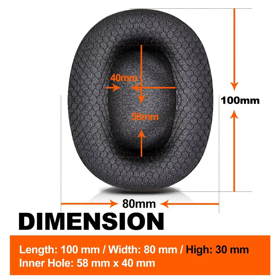 CHONGJIZHE Ersatz-Ohrpolster aus Mesh für Sony WH-1000XM5 Over-Ear Kopfhörer mit Memory-Schaum in Schwarz - Bild 3
