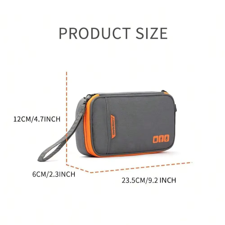 ValueWin Reise-Kabelorganizer und USB-Ladegerät-Aufbewahrungstasche aus Stoff in Grau, B/H: 23,5 x 12,0 cm - Bild 2