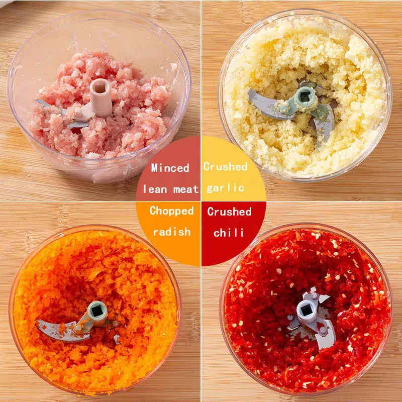 Manueller Küchen-Chopper in Pink für Knoblauch, Gemüse und Obst mit 500 ml oder 900 ml Volumen - Bild 5