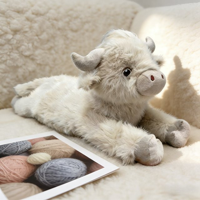 MIAOOWA Highland-Kuh, Plüschtier, 40cm, Braun - Bild 1
