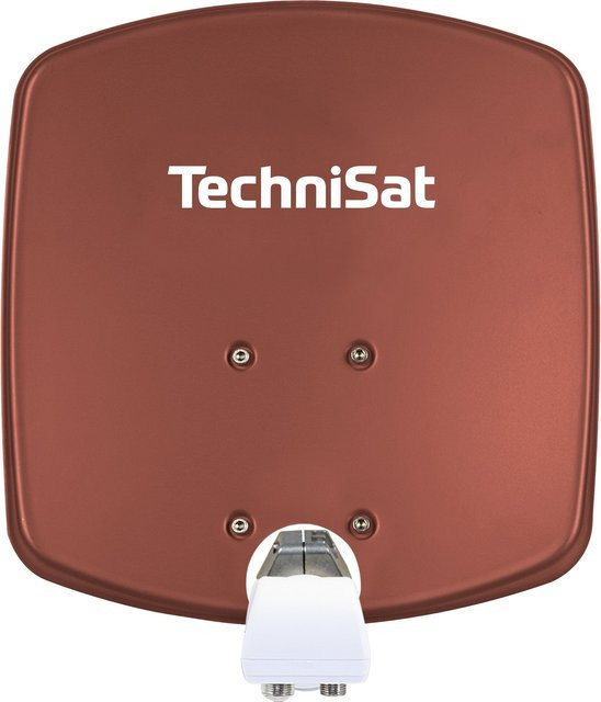 TechniSat DIGIDISH 33 Sat-Schüssel mit Twin-LNB und Wandhalterung in Rot - Bild 1