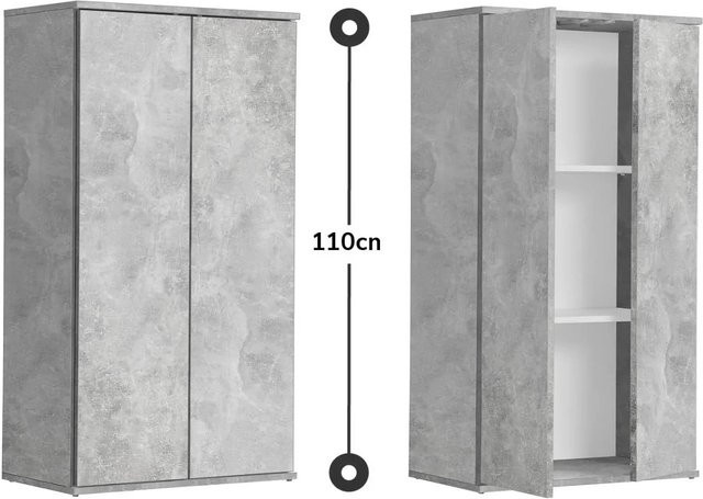 mokebo Midischrank als Mehrzweckschrank in Grau, B/T/H: 34 x 34 x 110 cm - Bild 1
