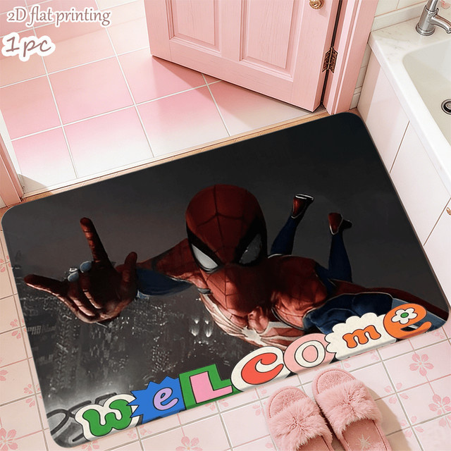 Beast Kingdom Marvel Spider-Man Türmatte, rechteckig, mehrfarbig, B/T: 60,0 x 60,0 cm, maschinenwaschbar - Bild 1