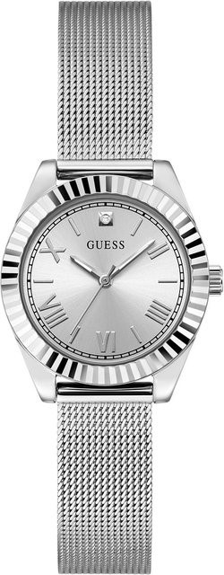 Guess Damenuhr Mini Luna, Quarz, Edelstahl, Silber, 30 mm - Bild 1
